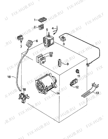 Взрыв-схема стиральной машины Marijnen MB3228X - Схема узла Electrical equipment